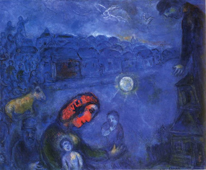 Marc Chagall. Blue Village. 1975