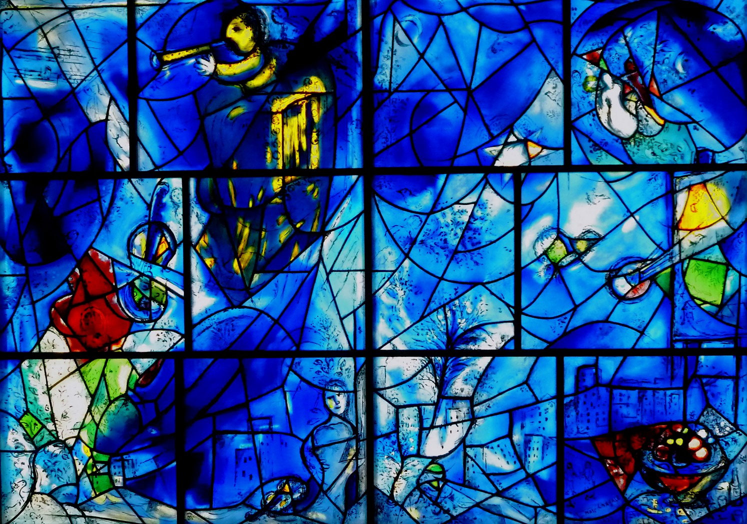 Marc Chagall. America Windows Vitrage Window for Art Institute of Chicago. 1977