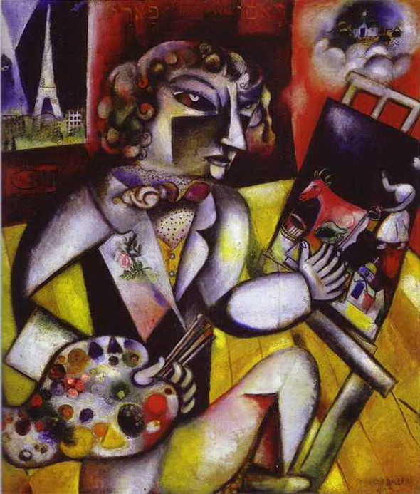 Marc Chagall. Self-Portrait with Seven Fingers. 1913