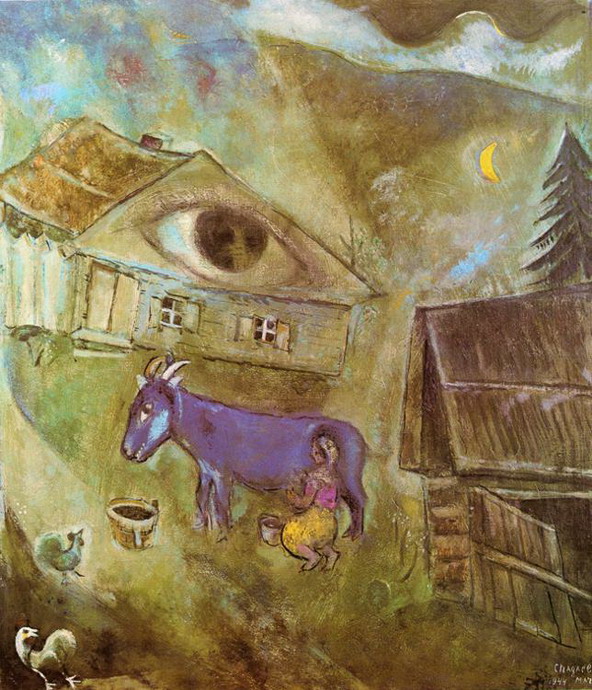 Marc Chagall. The House with the Green Eye. 1944