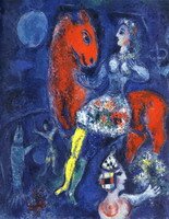 Marc Chagall. Horsewoman on Red Horse, 1966