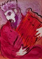 Marc Chagall. David with his harp, 1956