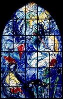 Marc Chagall. Cycle if 9 stained glass windows for church with Rockefeller donations, 1960