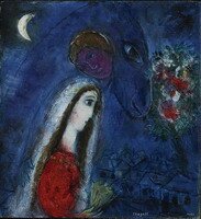 Marc Chagall. La  fiancee  revant, 1952