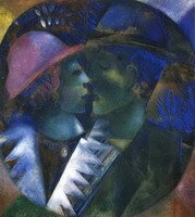 Marc Chagall. Green Lovers, 1914