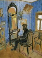 Marc Chagall. Barber's Shop (Uncle Zusman), 1914